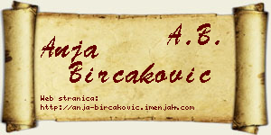 Anja Birčaković vizit kartica